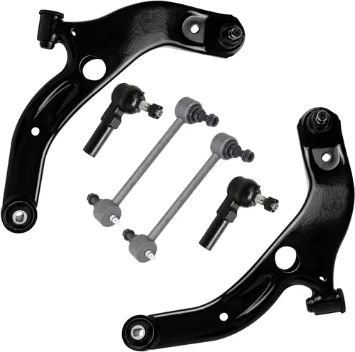 Vista 140 de Detroit Axle - Kit de extremo delantero para Chrysler 300 Dodge Charger 2011-2023 Challenger, 2 Lower Rearward Control Arms 2 Outer Tie Rods 2