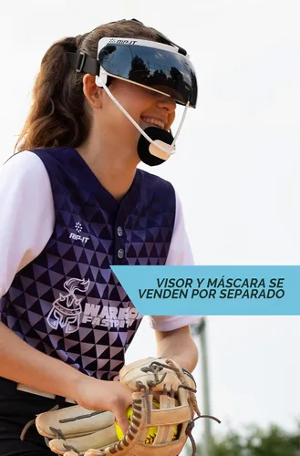 Vista 7 de RIP-IT Visera de sóftbol, ligera y cómoda, se adapta a todas las máscaras de RIP-IT Defense Fielder, gris humo