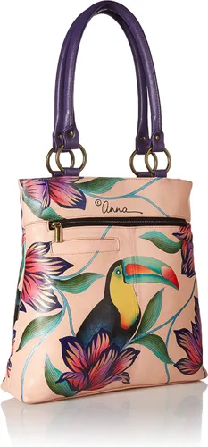Vista 2 de Anna by Anuschka - Bolso de mano para mujer, piel auténtica, grande, diseño clásico