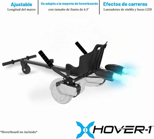 Vista 2 de Hover-1 Falcon-1 Accesorio para buggy Luces LED Turbo, compatible con todos los hoverboards de 6.5 y 8 pulgadas, control de rueda trasera operado