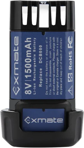 Vista 9 de Exmate Paquete de 2 baterías de 1500 mAh 8 V Max compatibles con Dewalt DCB080 DCF680N1 DCF682 DCB095 DW4390 DCF680N2 DCF680G2 DCL023 DCF680