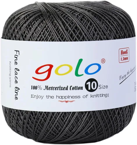 Vista 160 de Golo - 3 bolas de hilo de ganchillo tamaño 10, hilo de crochet para tejer a mano 102
