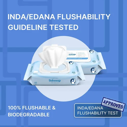 Vista 4 de BEBESUP - Toallitas desechables #1 de Corea- Toallitas orgánicas extra gruesas 100% a base de plantas, hipoalergénicas, biodegradables, 99% a base