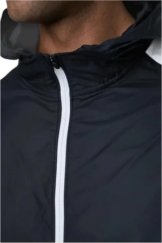 Vista 5 de Nike Windrunner - Chaqueta de correr para hombre, NaranjaAzul SeñalGris NieblaVerde Brillo