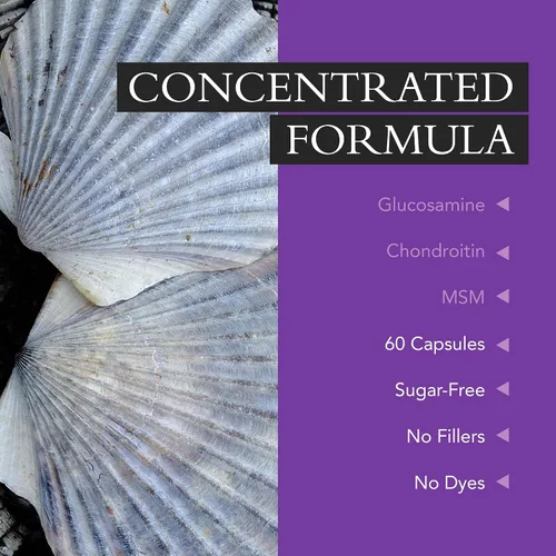 Vista 7 de Glucosamina condroitina MSM - Suplemento natural de apoyo articular - Suplementos avanzados de reparación y alivio para hombres y mujeres - Vegano