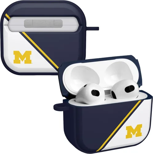 Vista 12 de Michigan Wolverines HDX - Funda compatible con Apple AirPods Gen 1 y 2 (clásico)