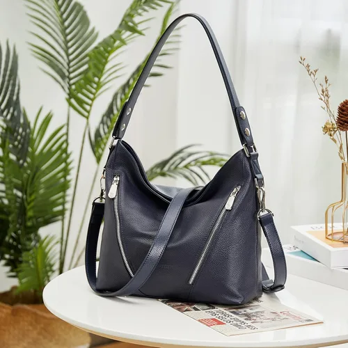 Vista 7 de BOSTANTEN Bolso de cuero para mujer, diseño de bolsos de hombro, Hobo