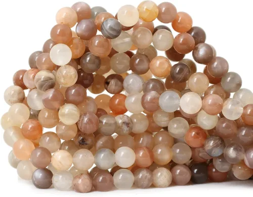 Vista 25 de Cuentas redondas sueltas de ágata estilo antiguo vena de dragón de 6mm, cuentas para diseño de joyas, 60 cuentas Ágata de vena de dragón