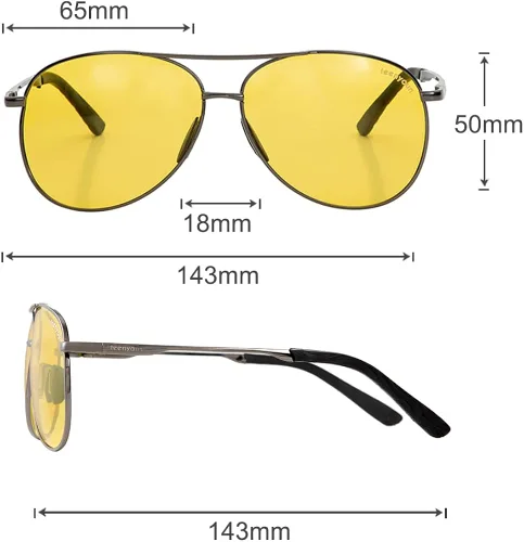 Vista 3 de teenyoun Gafas de sol de aviador para hombres y mujeres, 100% protección UV, lentes de sol polarizados