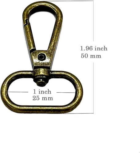 Vista 3 de Cierres giratorios de langosta de 1 pulgada ganchos giratorios 15 clips giratorios de metal de 1 pulgada para puerta de empuje de 1 pulgada