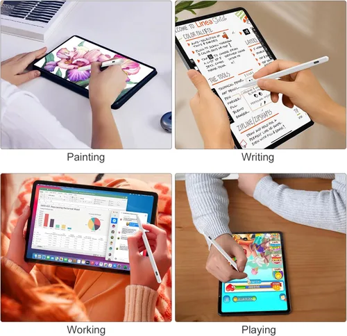 Vista 7 de Lápiz óptico para tabletas Android, teléfonos, lápiz capacitivo para Samsung iPhone, bolígrafos universales activos para iOS/Android, la mayoría