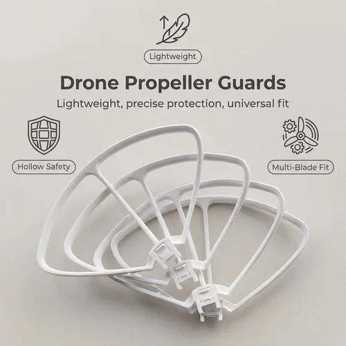 Vista 2 de 1 juego de protectores de hélice, kit de protección de hoja de marco de protección de hélice de dron, adecuado para HS100, E58, E88, G6, Q6, L900