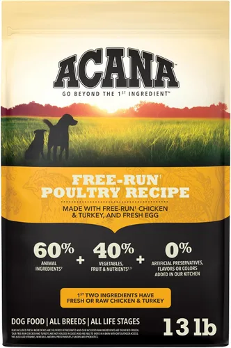Vista 17 de ACANA Alimento Seco para Perros Sin Granos Receta de Aves de Corral Criadas en Libertad Bolsa de 4.5 libras Grain Free, High Protein, Made in the