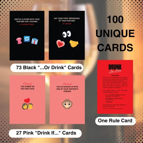 Vista 5 de Drunk in Love Juego de cartas originales para parejas, juegos de citas nocturnas súper divertidos y juegos para parejas de relaciones para adultos