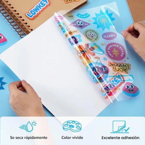Vista 3 de QYH Papel adhesivo de vinilo transparente imprimible premium, 50 hojas 100 % transparente