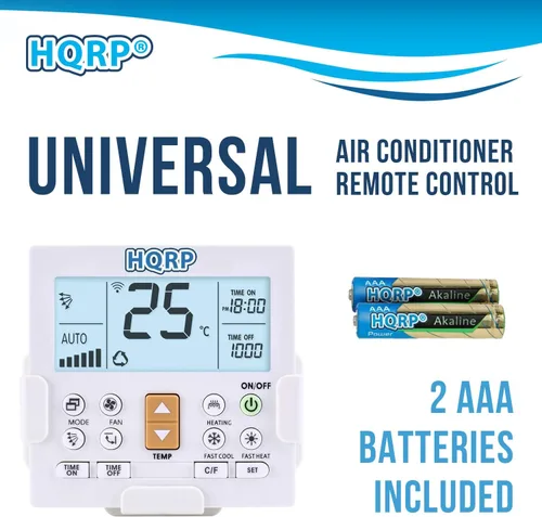 Vista 2 de HQRP Mando a distancia universal para aire acondicionado: Ventana AC, Split AC, Mini Split AC etc. Compatible con Gree Midea Fujitsu Mitsubishi Lg