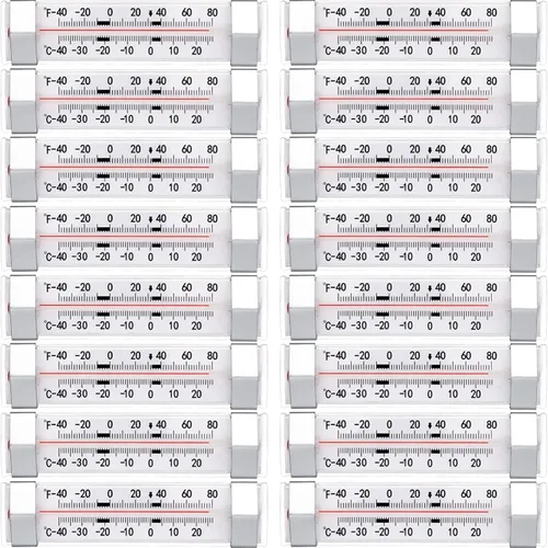 Vista 9 de Termómetro para refrigerador de cocina, paquete de 12 termómetros para nevera, congelador, termómetro, impermeable, mini medidor de temperatura