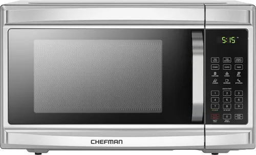 Vista 10 de Chefman Horno microondas compacto de 0.7 pies cúbicos, 700 W con 10 niveles de potencia, 3 ajustes preestablecidos de cocción con cocción expresa