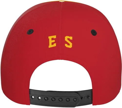 Vista 4 de Gorra de béisbol española con la bandera de España 3D con impresión completa para adultos, unisex, ajustable, gorra patriótica de fútbol, As Pic
