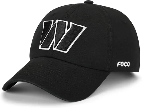 Vista 11 de FOCO NFL Gorras y Gorras Casuales para Hombres con Logotipo de Equipo de la NFL, Negro y Blanco