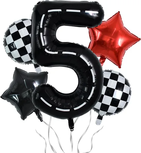 Vista 34 de Globos de números grandes, negros, de 40 pulgadas
