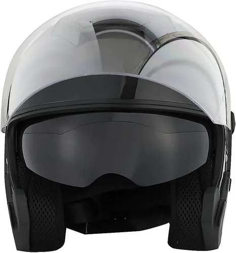 Vista 5 de 1Storm Casco de motocicleta abierto para scooter, clásico Knight Bike, lente dual/visera de sol: HJK526