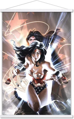 Vista 15 de Trends International DC Comics - Póster de pared de la Mujer Maravilla, 14.725 x 22.375 pulgadas, versión enmarcada de madera de granero Versión