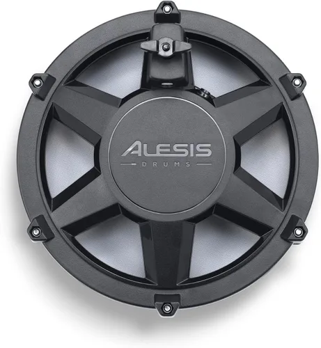 Vista 2 de Alesis Nitro Max - Almohadilla de malla de una sola zona de 8 pulgadas con abrazadera y cable de gatillo Silverline Audio de 10 pies