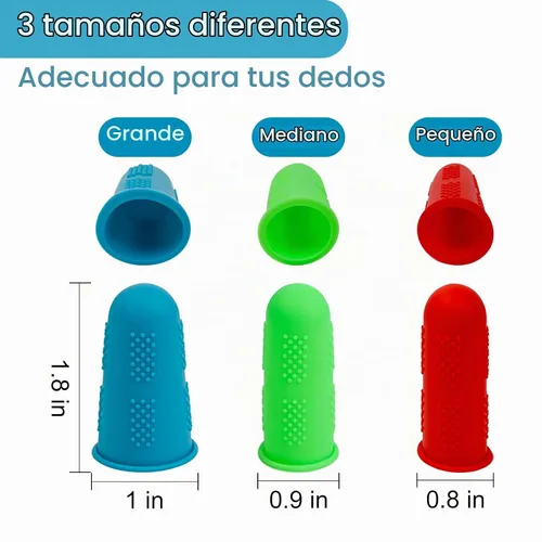 Vista 2 de 12 tapas de silicona para dedos de pistola de pegamento caliente, antideslizante y reutilizable, protector de pulgar de silicona, protectores