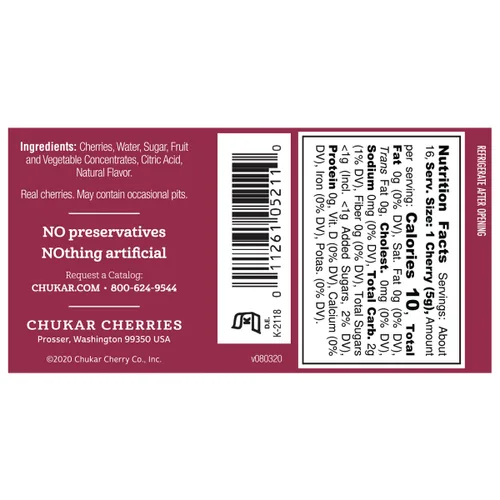 Vista 3 de Chukar Cherries Cerezas de cóctel (paquete de 1)