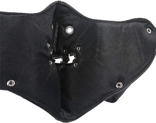 Vista 4 de JewelryWe - Máscara punk con cremallera y remache de piel