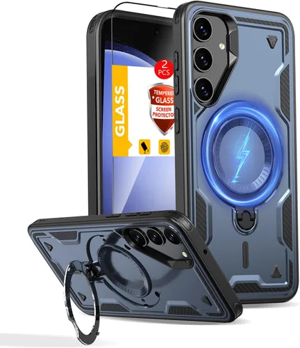 Vista 128 de Funda magnética para Google Pixel 9A compatible con cargador inalámbrico MagSafe, para Pixel 9A, funda de teléfono integrada de 360 °, con 2