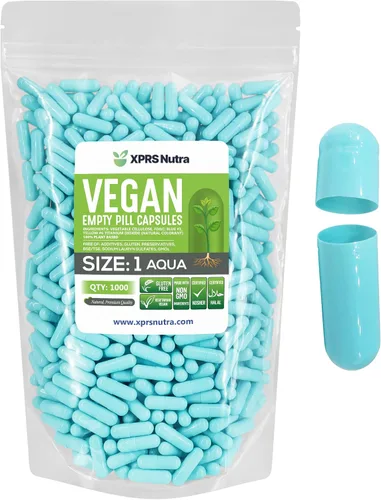 Vista 17 de XPRS Nutra Cápsulas vacías tamaño 1 – 100 cápsulas veganas vacías – Pastillas vegetarianas – Relleno de cápsulas vegetales DIY – Pastillas vegetales
