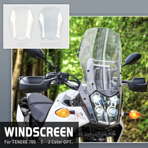 Vista 2 de Deflector de parabrisas de motocicleta ajustable universal para Yamaha Tenere 700 T700 XTZ 700 2019-2022 (color : A)