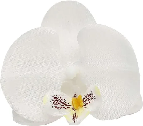 Vista 7 de Efavormart - Paquete de 20 cabezas de orquídea de seda blanca de 4 pulgadas, flores realistas de orquídea sintética para manualidades de boda