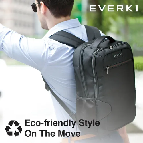 Vista 7 de EVERKI Studio Slim Business Professional - Mochila para laptop MacBook Pro 15 de 14.1 pulgadas, ligera, para hombres o mujeres (EKP118), color negro