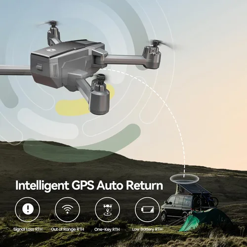 Vista 3 de Holy Stone HS440D - Drones con cámara para adultos 4K UHD, peso ligero de 249g con GPS, función de retorno automático, seguimiento, waypoints