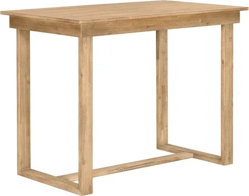 Vista 7 de Farmhouse - Juego de mesa de comedor rústica de altura de mostrador para 4, juego de mesa de bar de cocina de 5 piezas, mesa de comedor rectangular