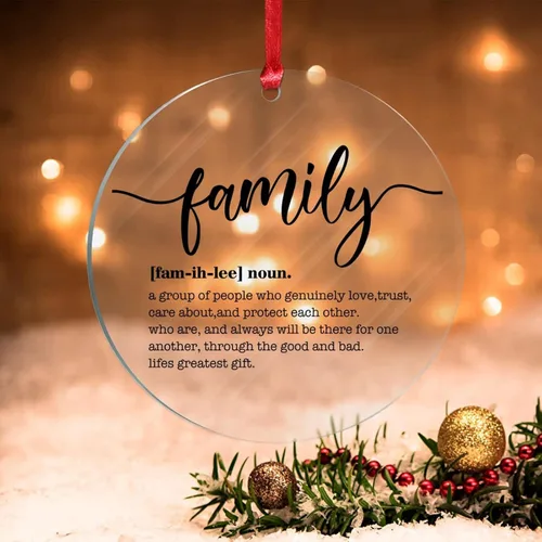 Vista 10 de Adorno de definición de sustantivo esteticista para decoración de árbol de Navidad, definición de esteticista, novedad, adorno de Navidad acrílico