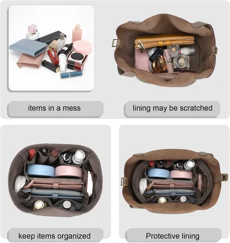 Vista 4 de Joqixon Organizador de bolso para bolsas de Picotin 1822, organizador de bolsas de nailon para bolso y bolso, organizador de bolsas de mano con 9