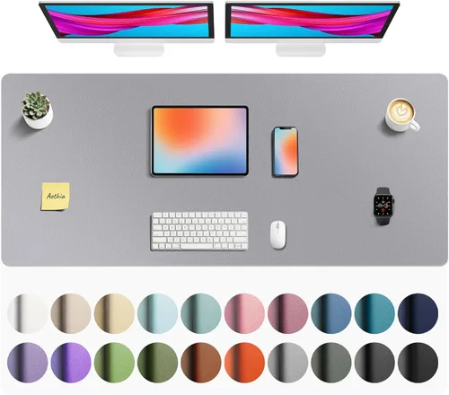 Vista 149 de Aothia - Protector de escritorio de cuero sintético grande, base antideslizante para mouse y superficie para escribir, impermeable, fácil de Agua
