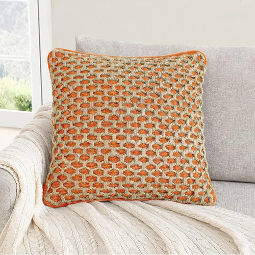 Vista 24 de Boho Living Jada - Funda decorativa para almohada, incluye acento, diseño tejido premium, decoración para sala de estar, (2) funda de almohada de 20