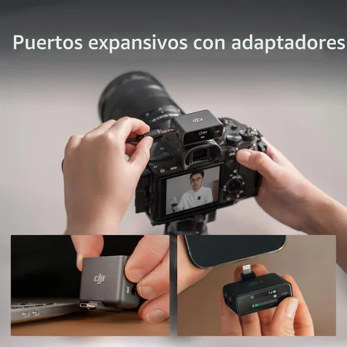 Vista 4 de DJI Mic (1 TX + 1 RX), Micrófono Lavalier Inalámbrico, Alcance de 250m (820 pies), Compacto y Ultraligero, 14 Horas de Grabación, Micrófonos