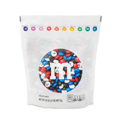 Vista 6 de M&M'S Cinco De Mayo - Caramelo de chocolate con leche, bolsa resellable a granel de 2 libras Real Milk Chocolate, Printed Fiesta Graphics, Holiday