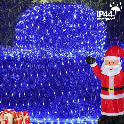 Vista 8 de Paquete de 2 luces LED de red azul de 360