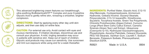 Vista 2 de Replenix Crema hidratante facial exfoliante de grado médico 10% de ácido glicólico, hidratante y ligera para decoloración de la piel (1.7 oz)