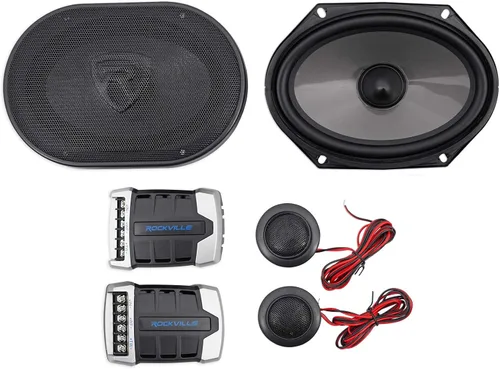 Vista 4 de Rockville 2 Pares RV68.2C 6x8/5x7 Componente Altavoces para Coche 1800 vatios/340w RMS CEA