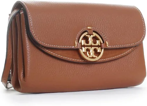 Vista 8 de Tory Burch Miller - Bolso bandolera de cuero para mujer, color marrón, talla S, Ocre claro