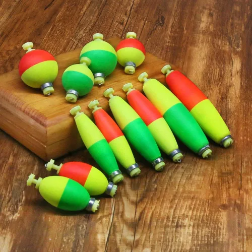 Vista 8 de XFISHMAN Kit de corchos de pesca con peso para pescar, flotador de espuma hecho a mano, 1 pulgada, 2 en 8-12 unidades Surtido 12 Pack