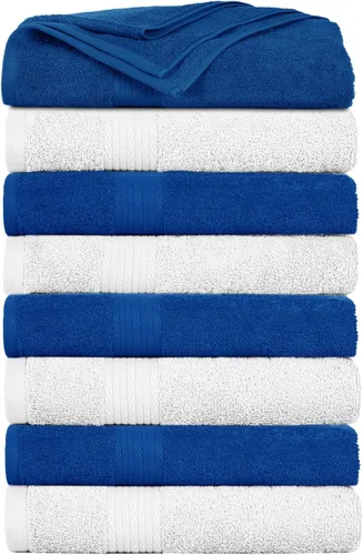 Vista 49 de Ample Decor Juego de 12 toallas de baño de 600 GSM, 100% algodón, 4 toallas de baño, 4 toallas de mano, 4 paños de lavado, absorbentes y suaves